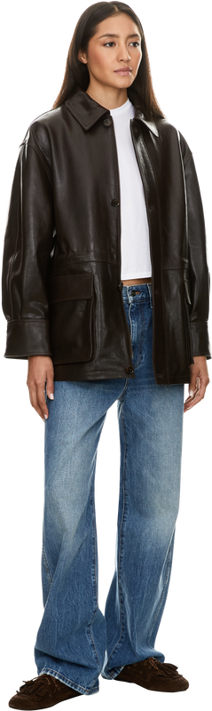 Lederjacke 'Maeve' Braun