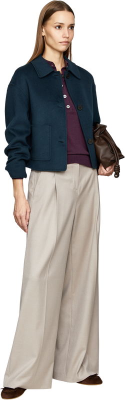 'Kerry' petrol-coloured woollen jumper