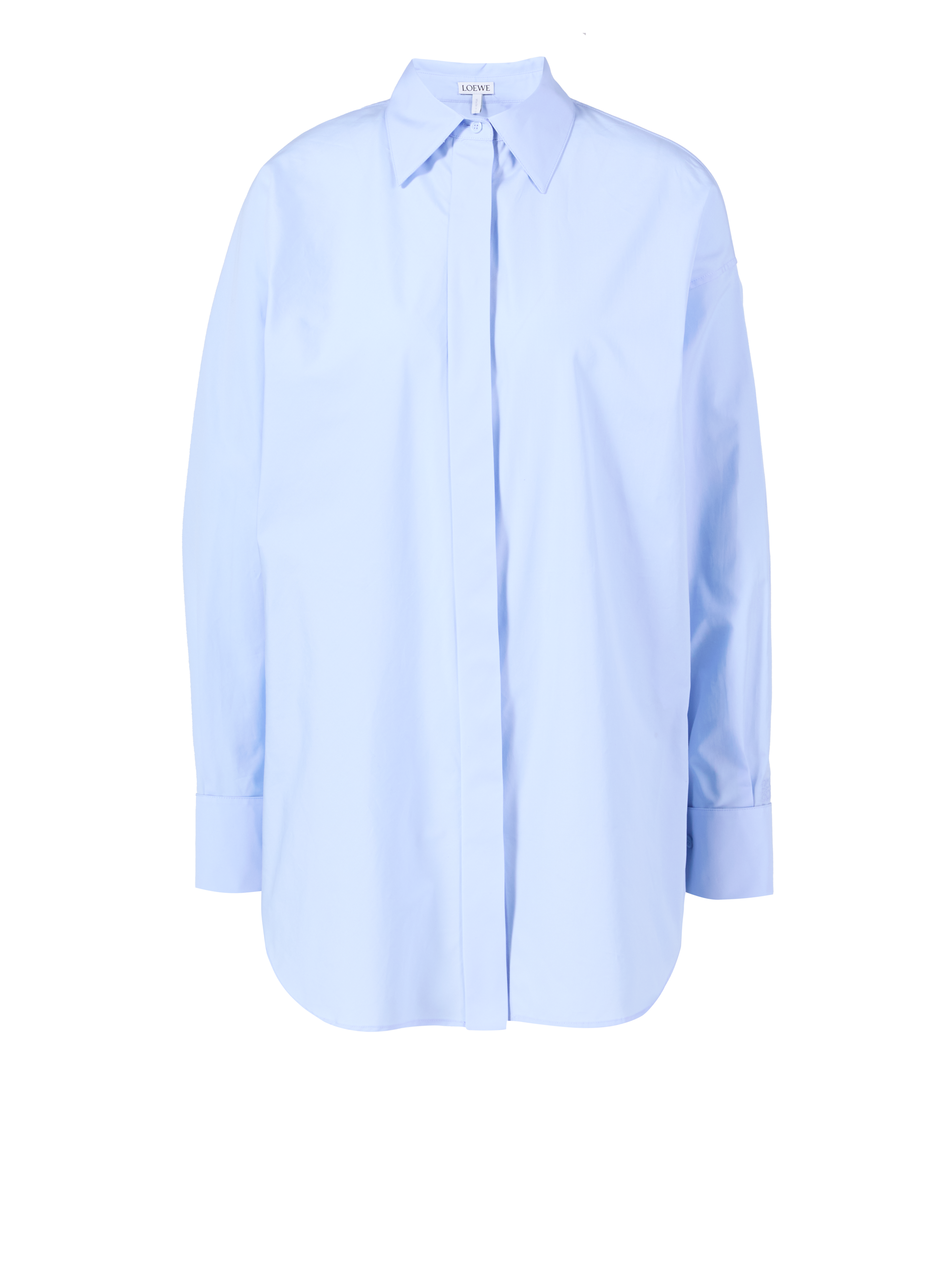 Asymmetrische Bluse Hellblau