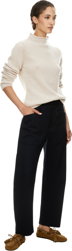 'Zimara' Alabaster cashmere jumper
