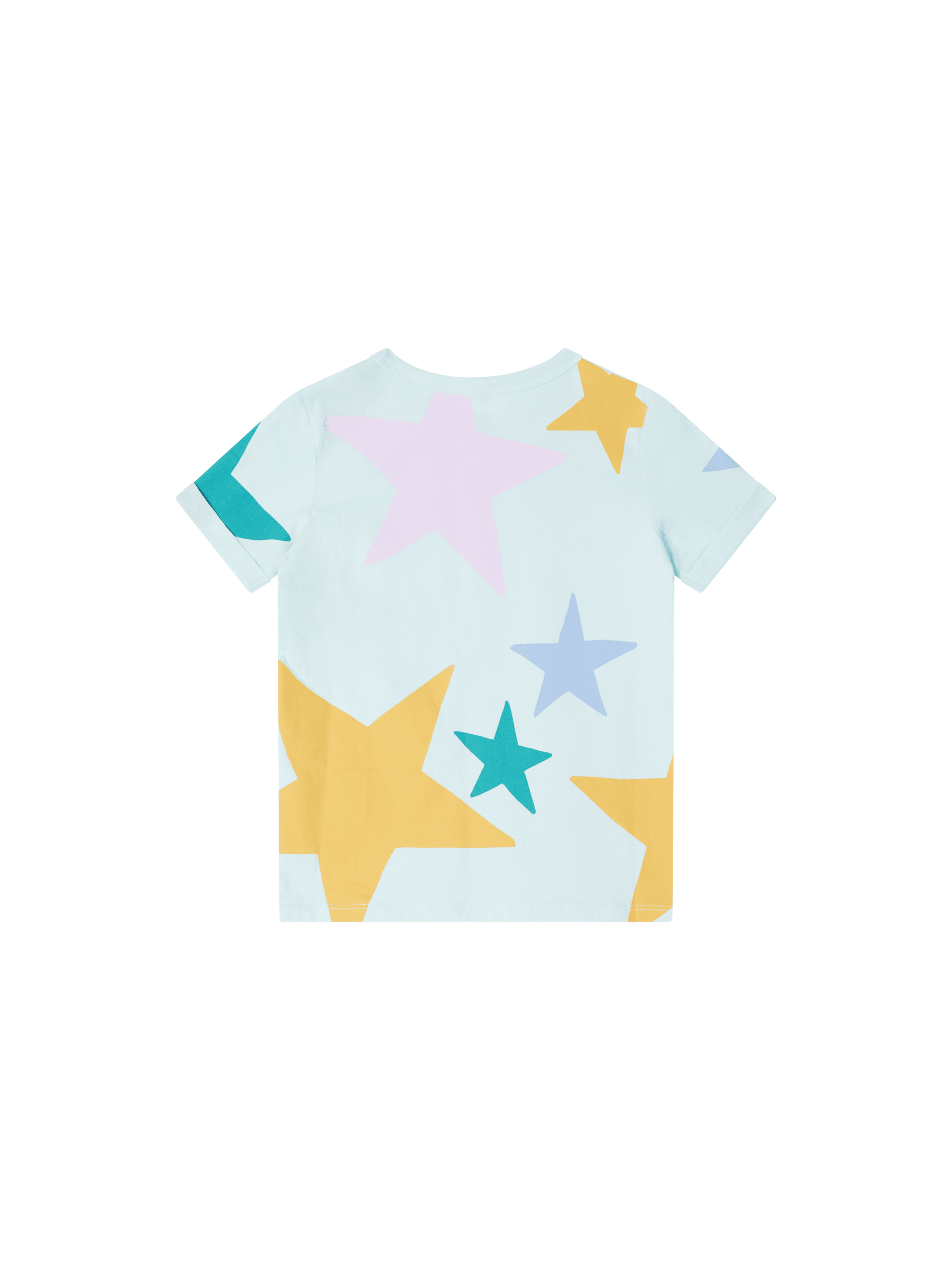 Stella McCartney Kids T-Shirt mit Sternen-Print Türkis, Rückansicht – UNGER.DE