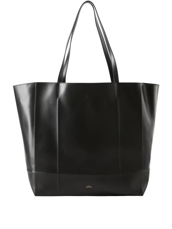 Shopper bag 'Roam' in cowhide leather balck
