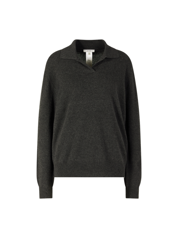 Cashmere-Polopullover 'Oashi' Anthrazit