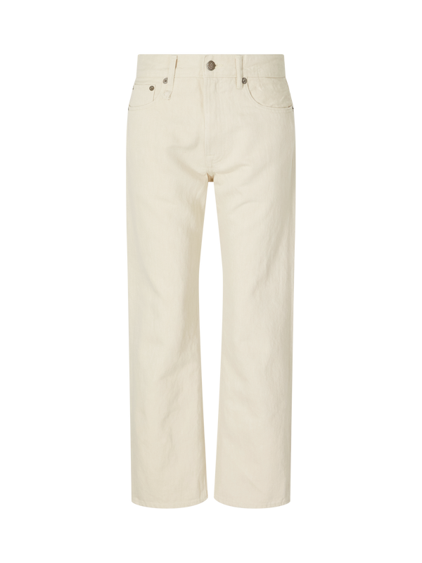 Boyfriend-Fit Jeans Beige