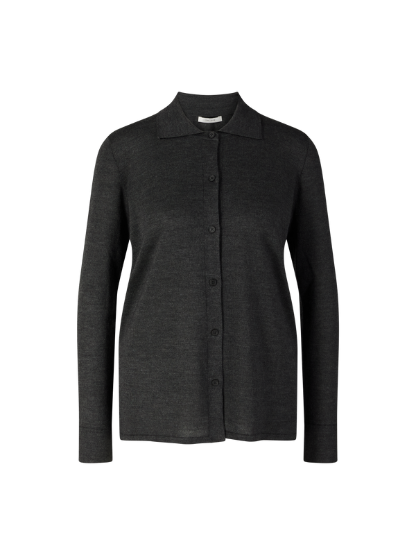 Cashmere-Seidenhemd 'Ocari' Anthrazit
