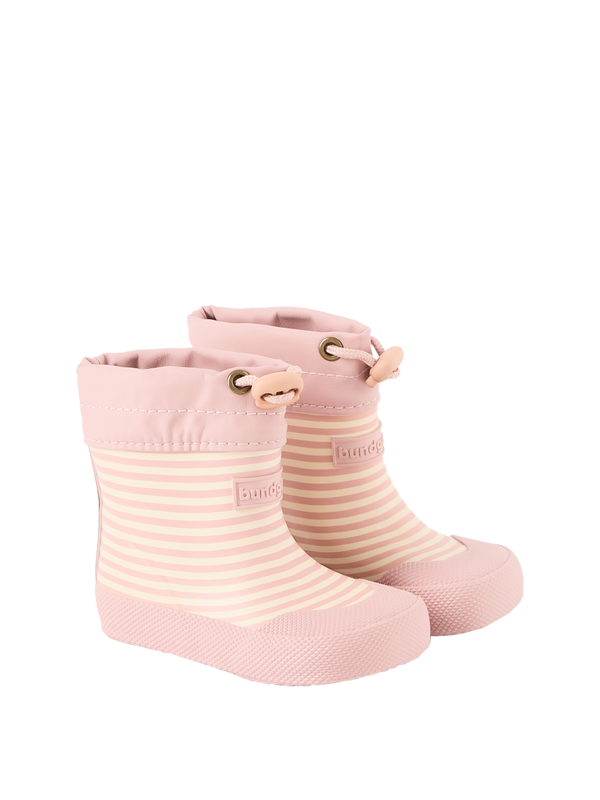 Gestreifte Gummistiefel 'Cover' Rosé/Weiß