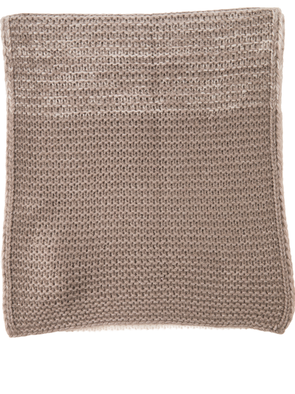 'Jubilea' cashmere and silk scarf with an alabaster/taupe colour gradient
