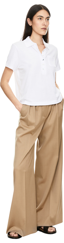 Kurzärmliges Poloshirt Weiß