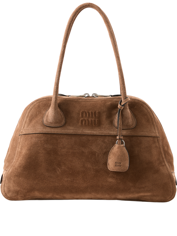 Calf suede handbag 'Vivant' brown