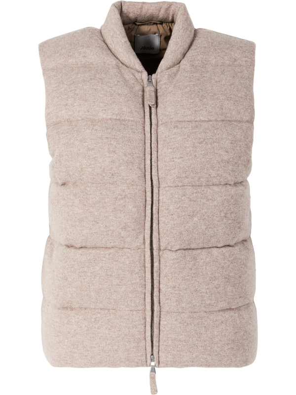 Cashmere-Weste mit Daunenfüllung Beige