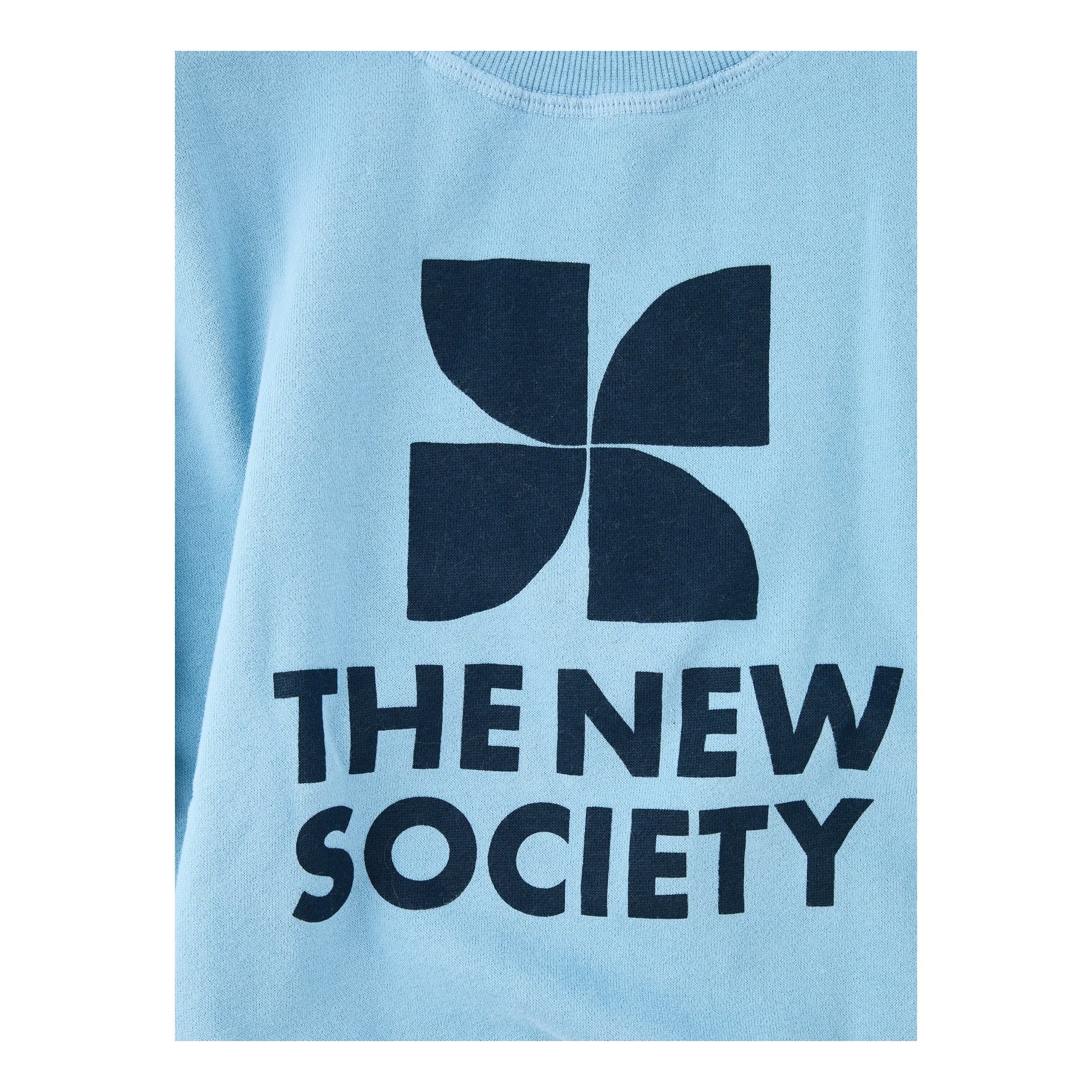 The New Society Sweatshirt 'TNS Logo' Blau, Detail view – UNGER.DE