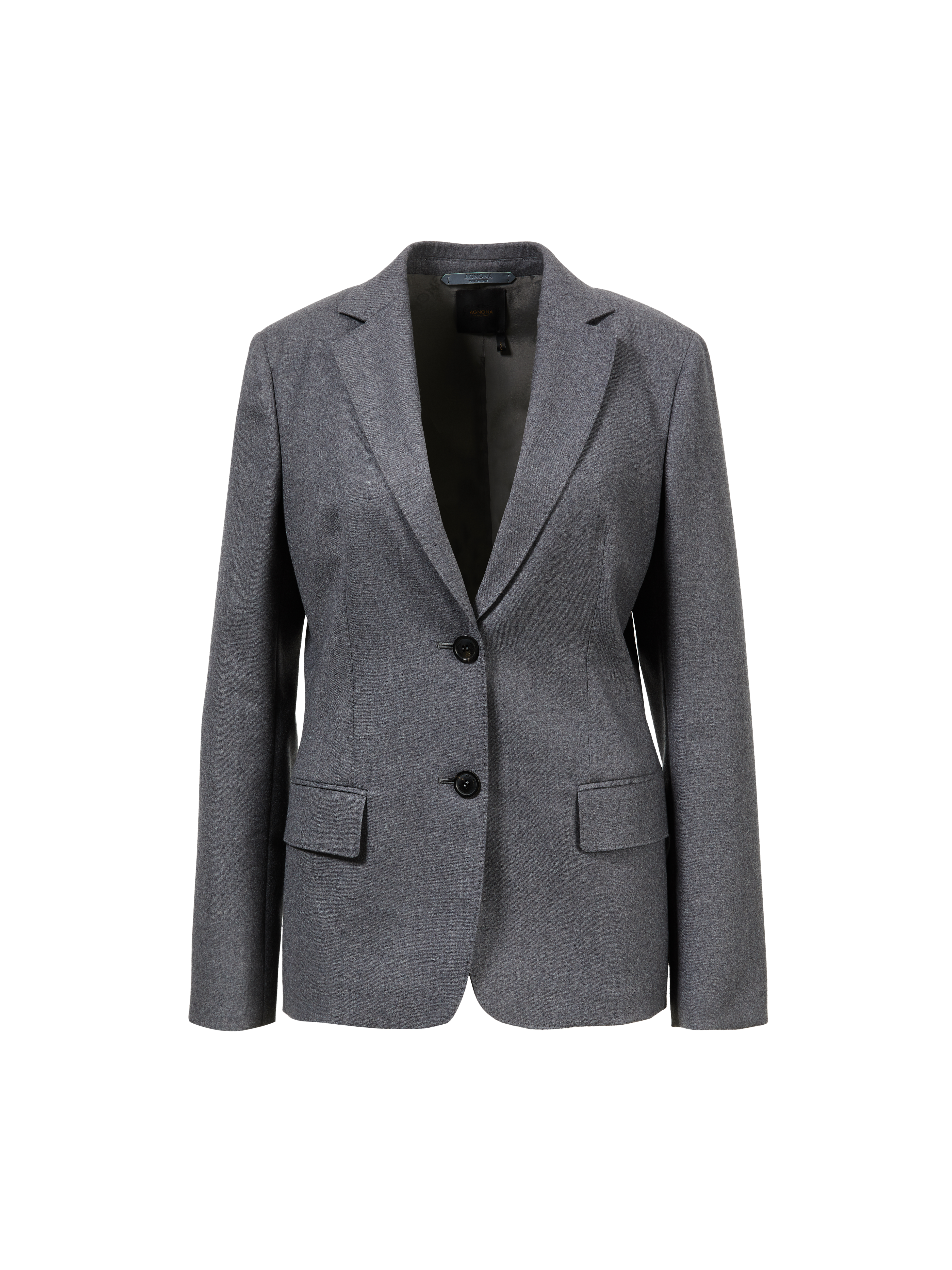 Woll-Flanell-Blazer Grau