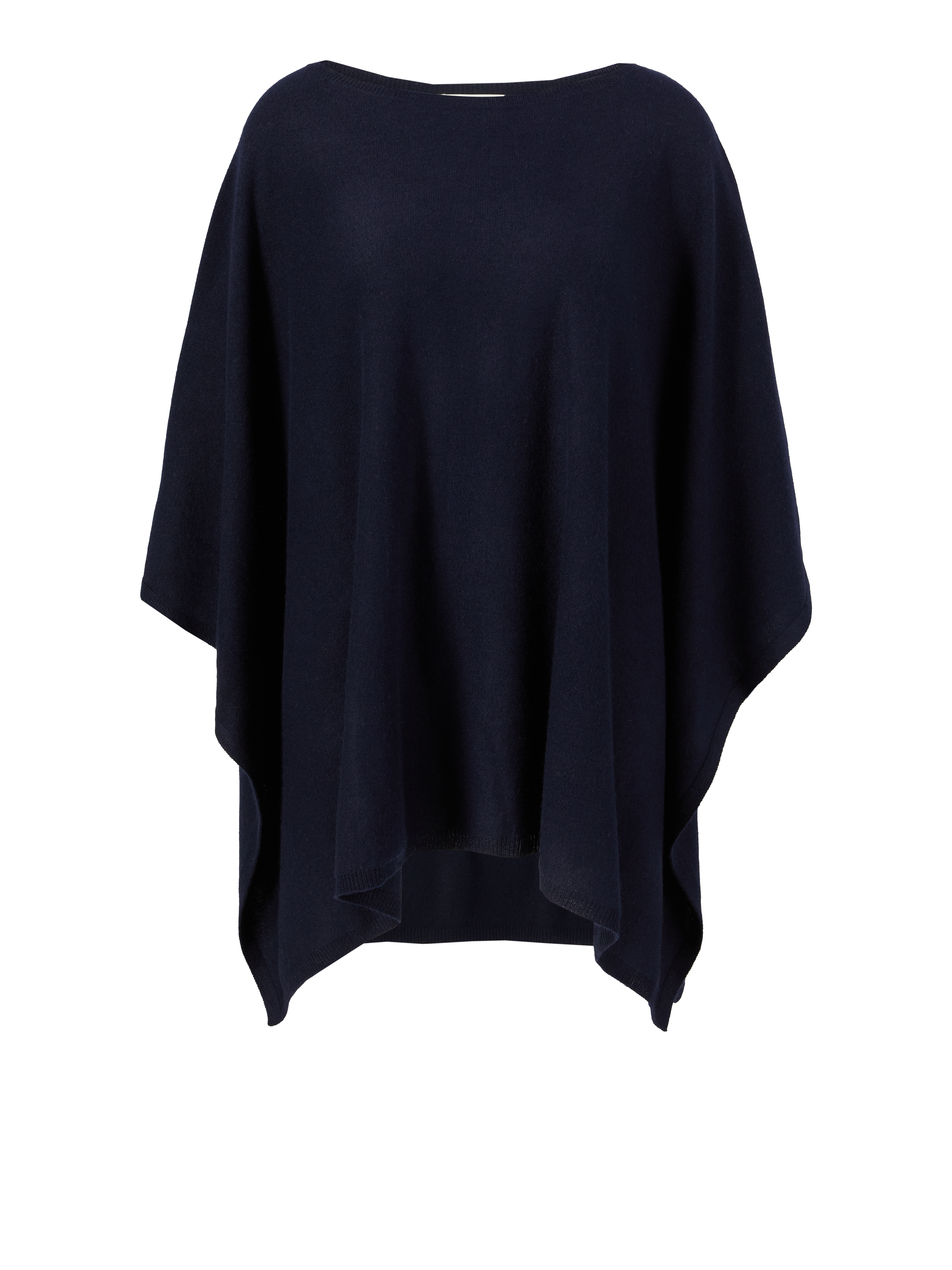 Cashmere-Poncho Marineblau