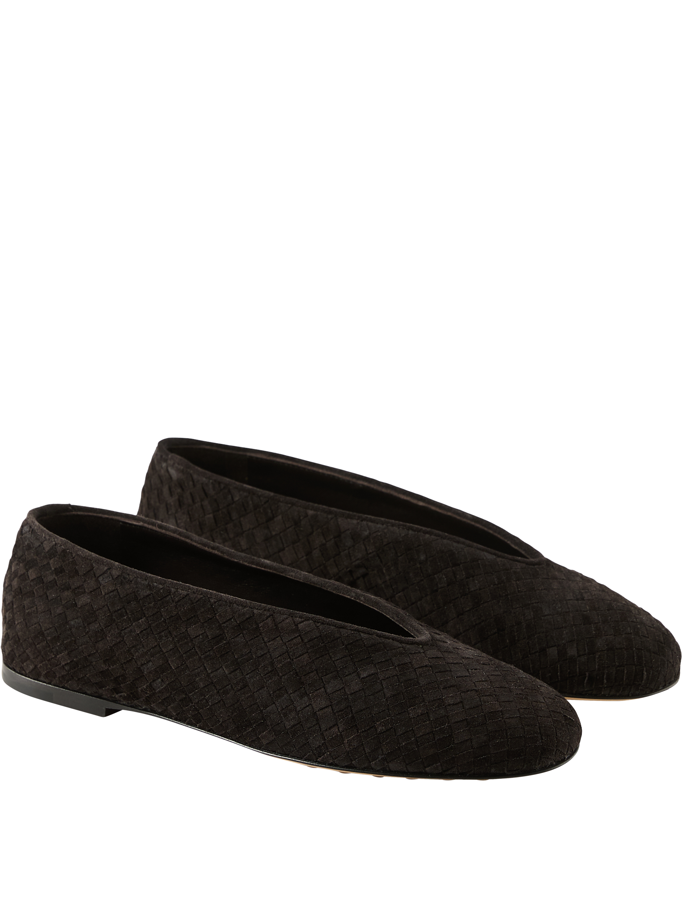 Bottega Veneta Ballerina 'Rosa' aus Lammleder Espresso, Rückansicht – UNGER.DE