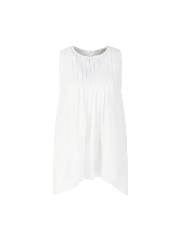 Ärmellose Bluse 'Bergamotto' Weiß