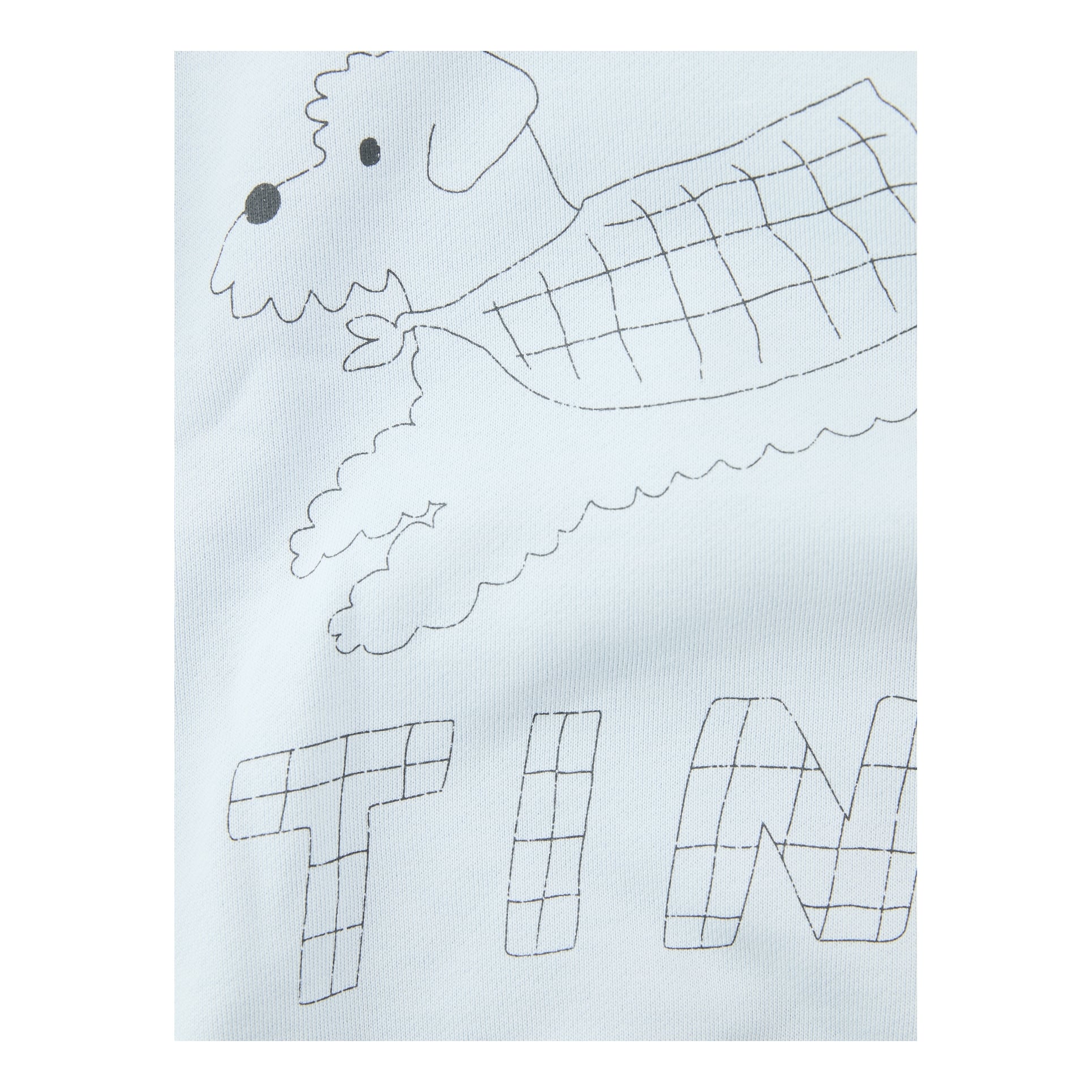 TINYCOTTONS Kapuzenpullover 'Jump Dog' Hellblau, Frontansicht – UNGER.DE