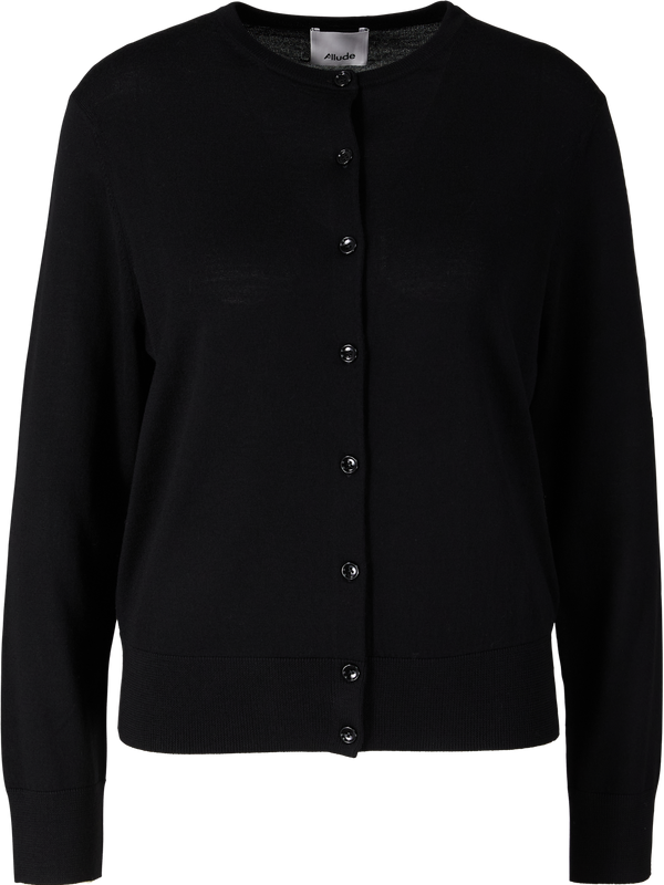 Strickjacke aus Schurwolle Schwarz