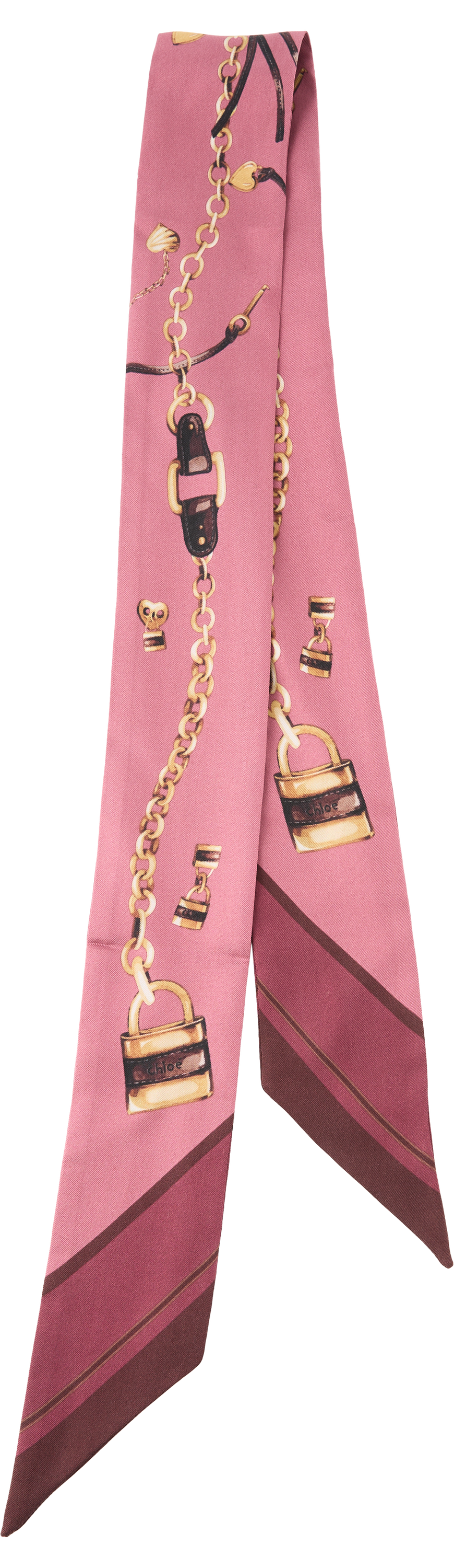 Chloé Seidentuch 'Paddington' Pink, Produktansicht – UNGER.DE