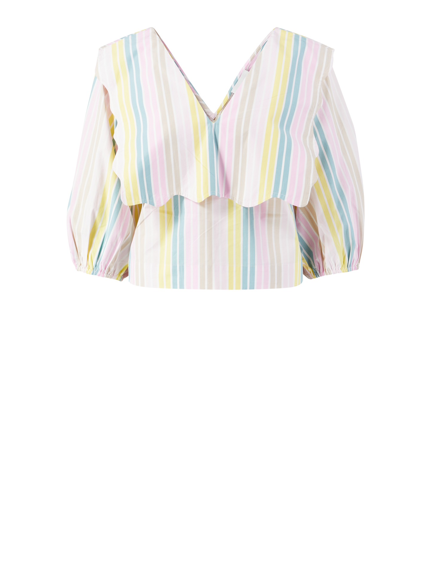 Ganni Gestreifte Bluse Multi Damen Gr. 38
