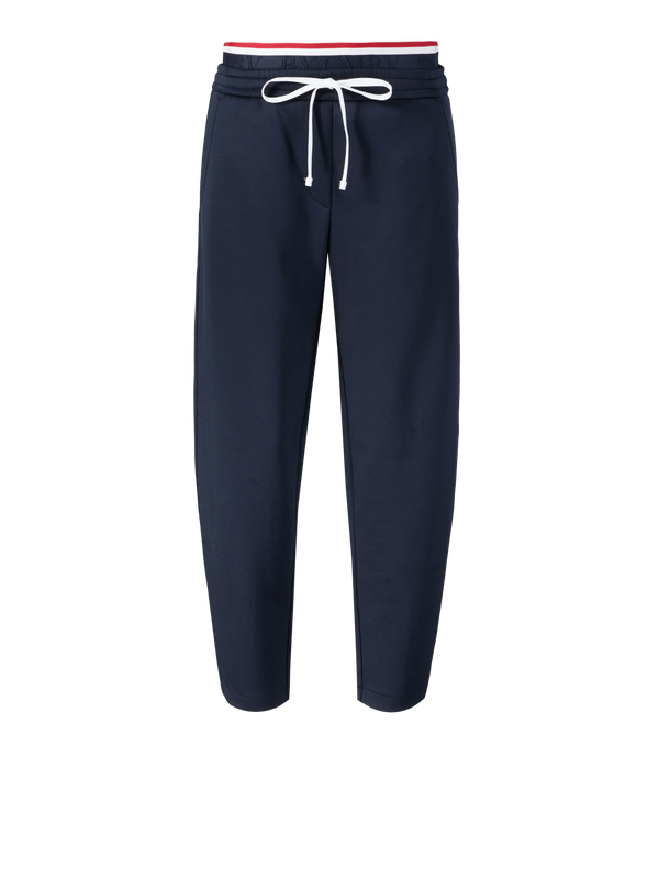 Stoffhose mit Doppelbund 'Odette' Blau