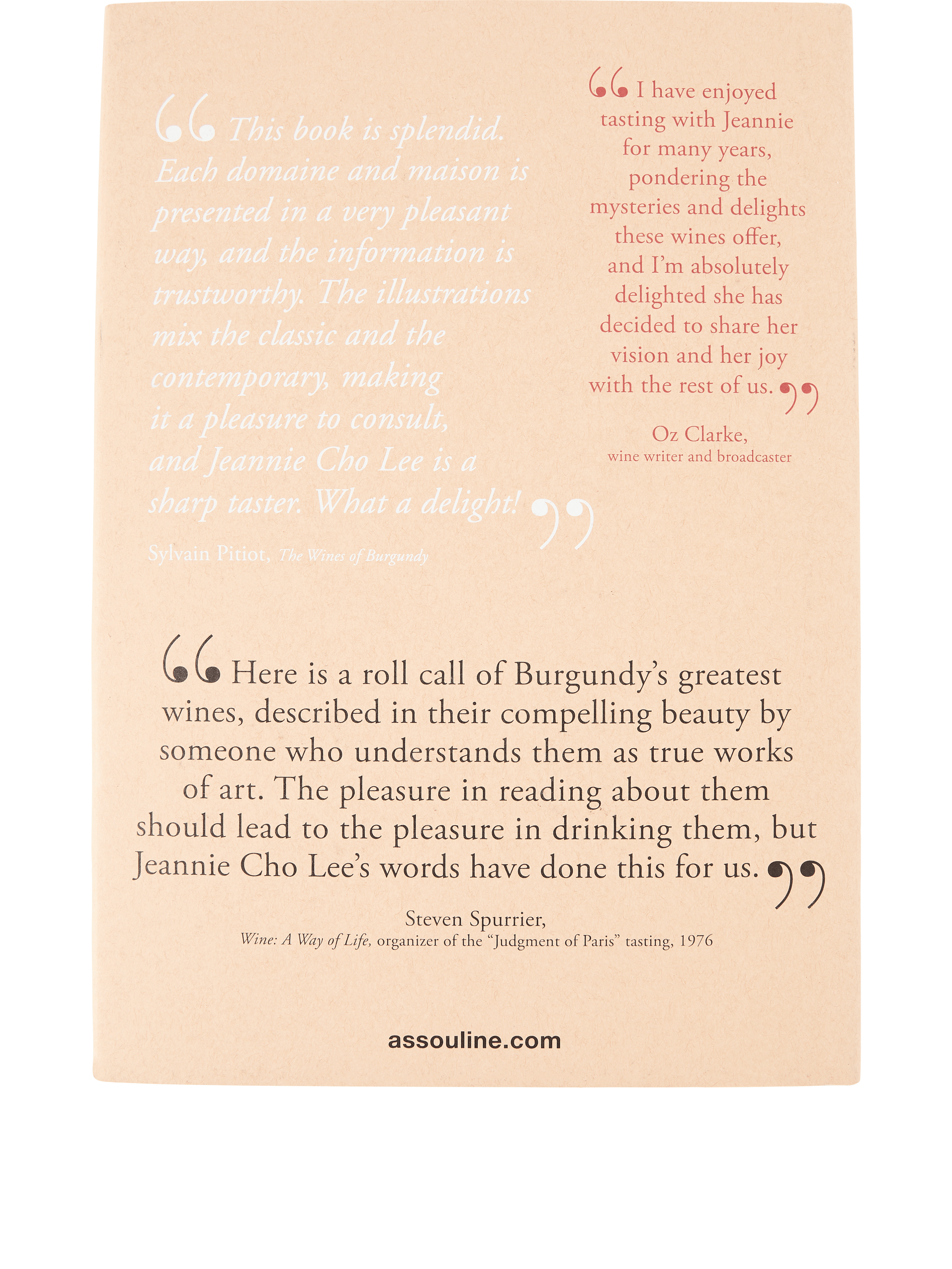 Assouline Buch 'The 100 Burgundy' Transparent, Frontansicht – UNGER.DE
