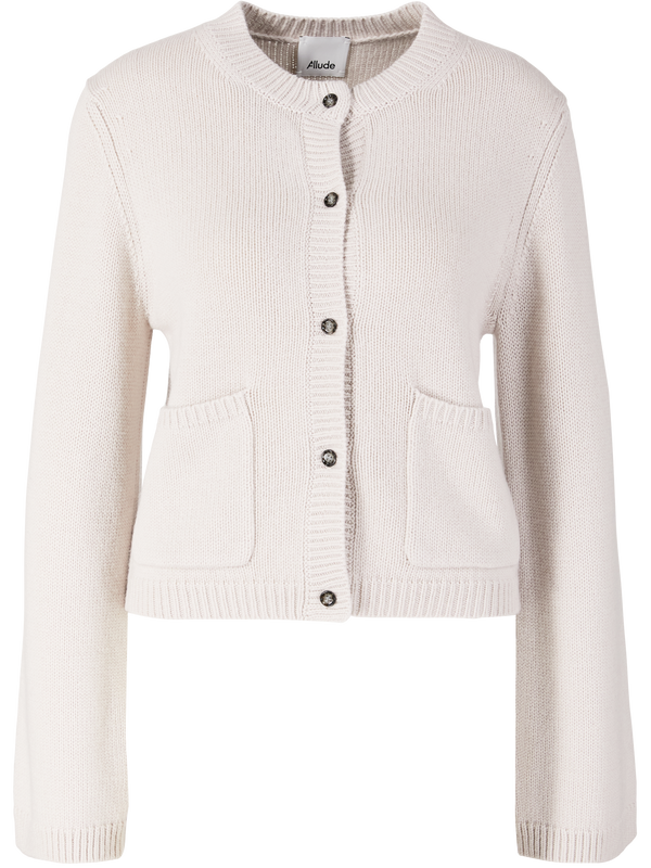 Wool-cashmere cardigan light grey