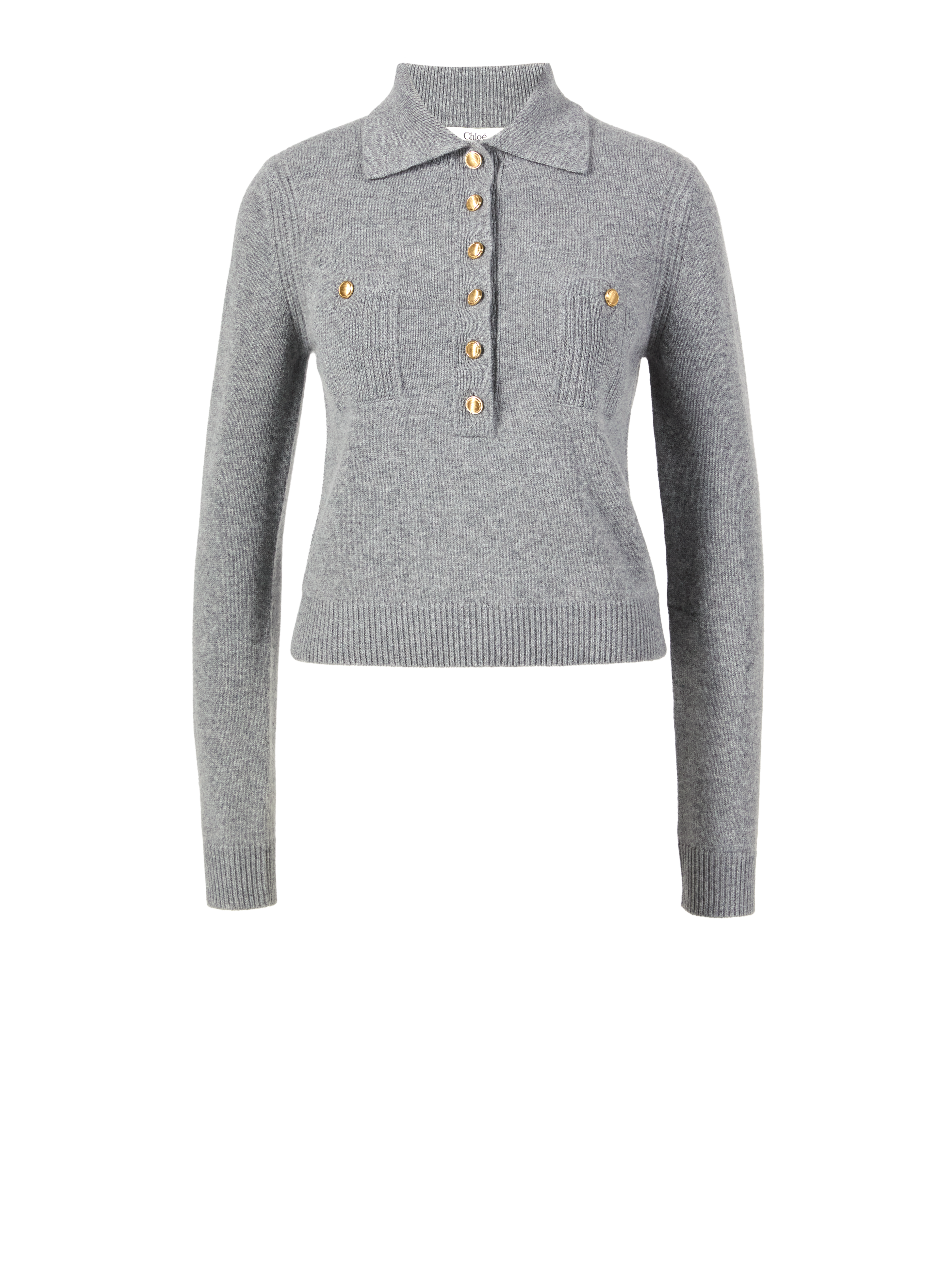 Woll-Cashmere-Pullover Grau