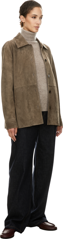 Cashmere-Pullover mit Rollkragen Beige