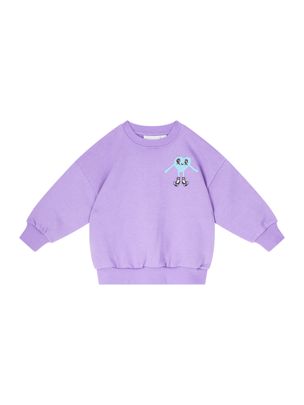 Sweatshirt 'Mini Heart in Shoes' Violett