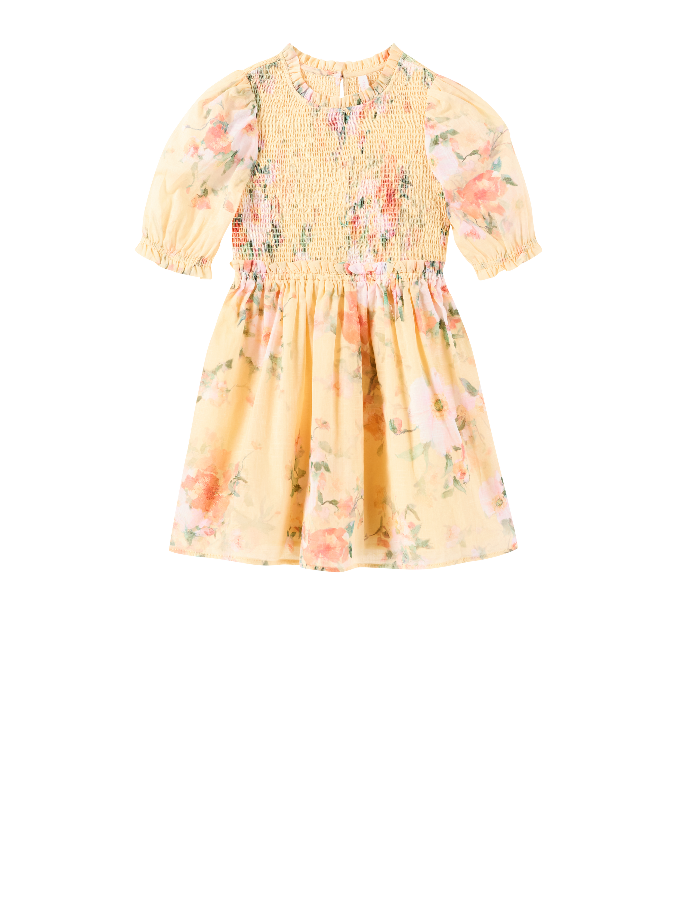 Zimmermann Kids Dress 'Everly Shirred Bodice' yellow, Product view – UNGER.DE