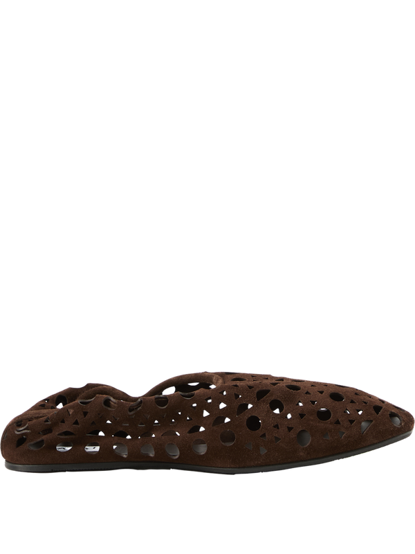 Slipper 'Vienne' aus samtigem Kalbsleder Braun