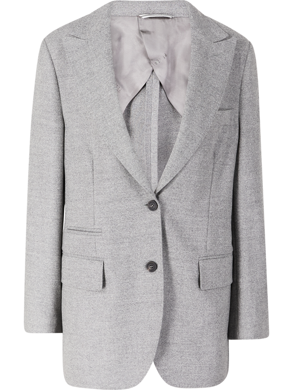 Mottled woollen blazer grey