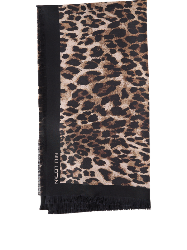 Seidentuch 'Leopard' Braun