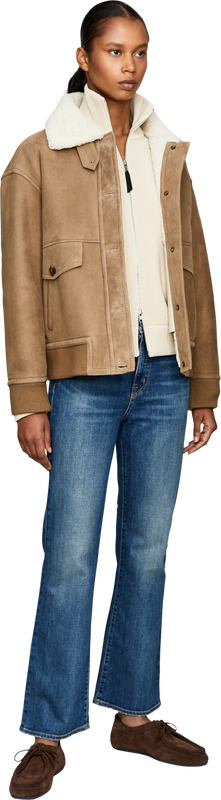 Shearling Bomber jacket light brown