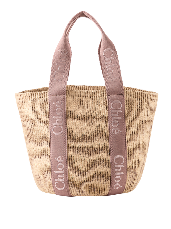 Schultertasche 'Medium Woody Basket' Nougat