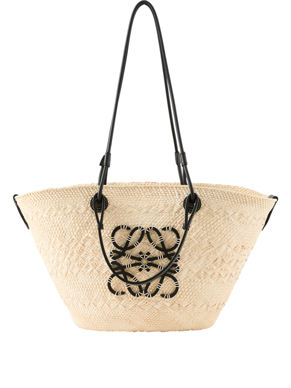 Shopper Paula's Ibiza 'Anagram Basket Medium' Natural/Black