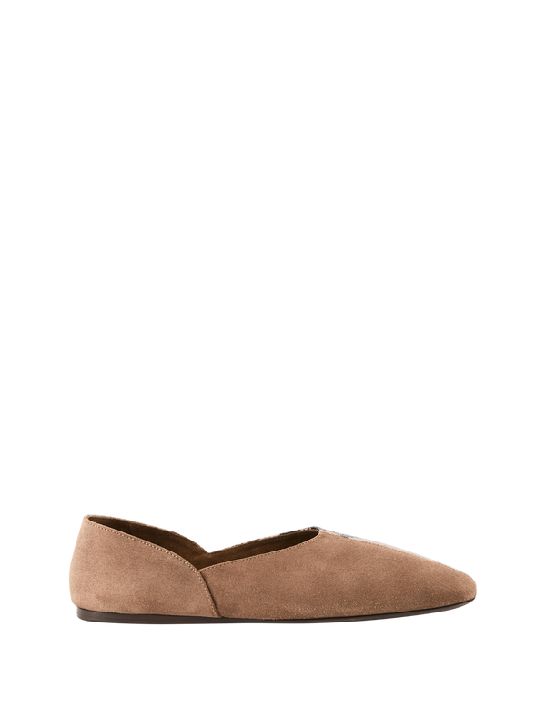 Ballerina 'Jane' mit Pythonmuster Braun