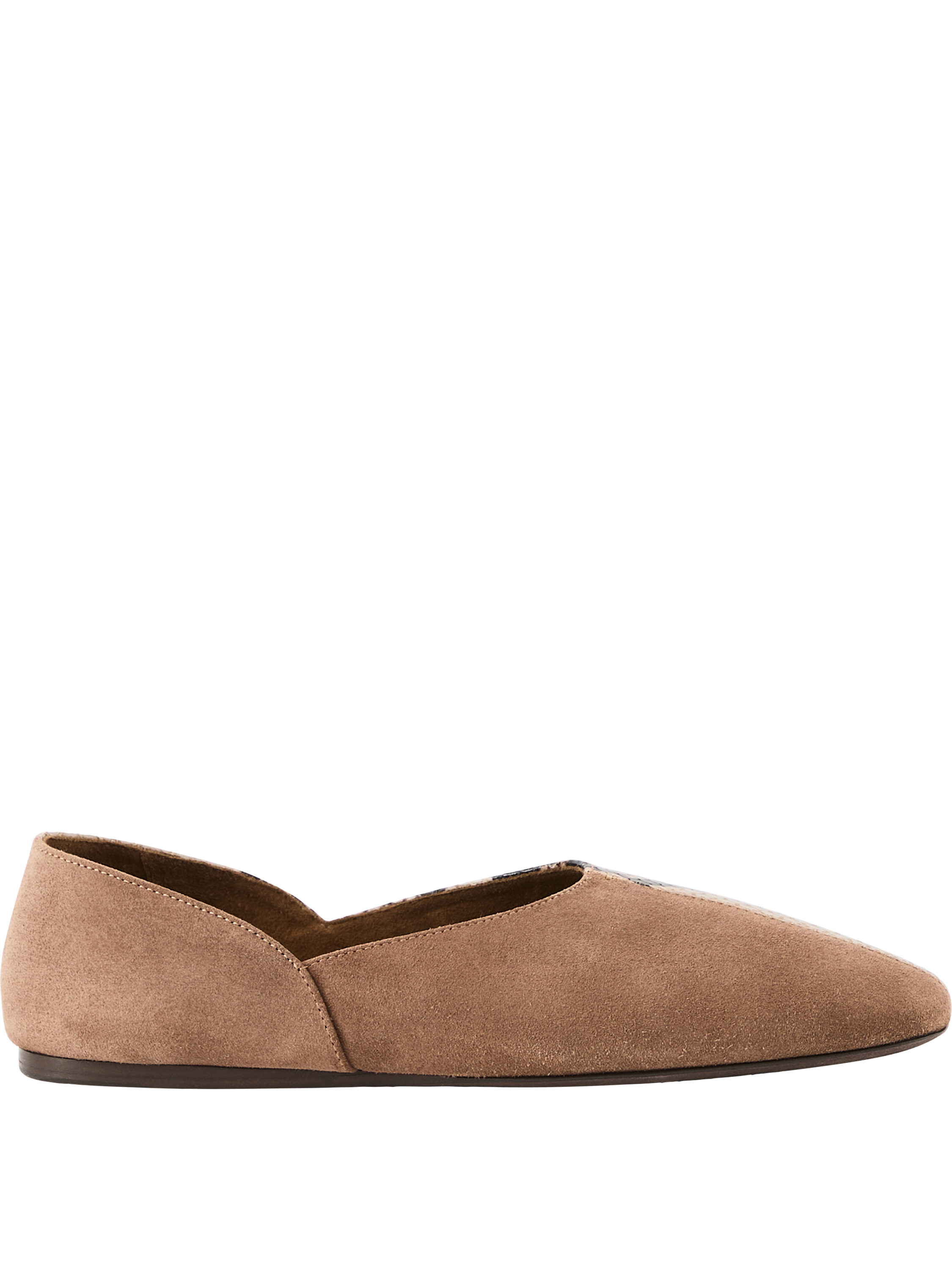 Ballerina 'Jane' mit Pythonmuster Braun