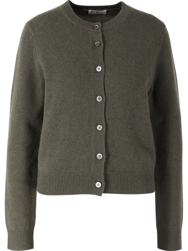 Cropped Cashmere-Strickjacke Thyme