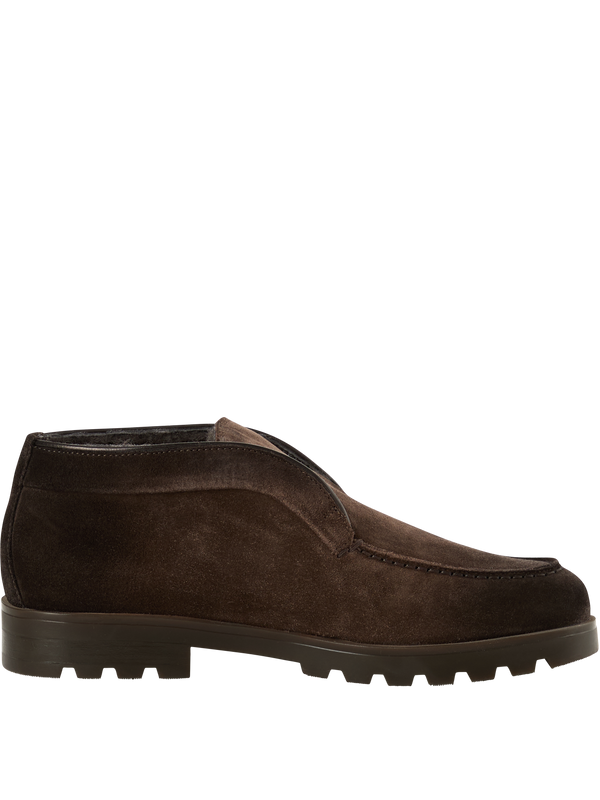 Loafer aus Veloursleder Dunkelbraun