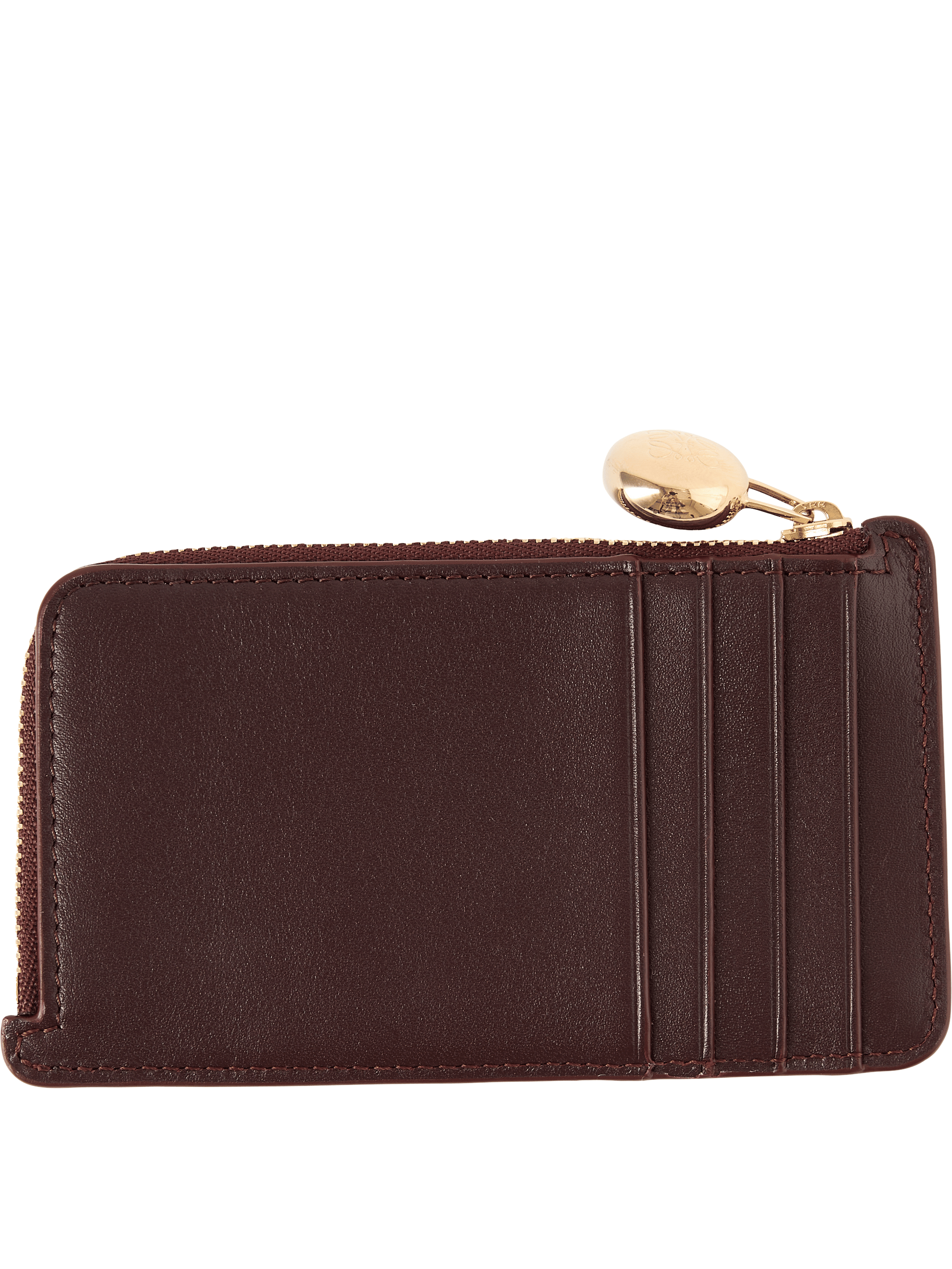 LOEWE Kartenetui 'Pebble Coin' Burgundy, Frontansicht – UNGER.DE