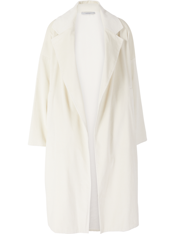 Oversized corduroy coat cream