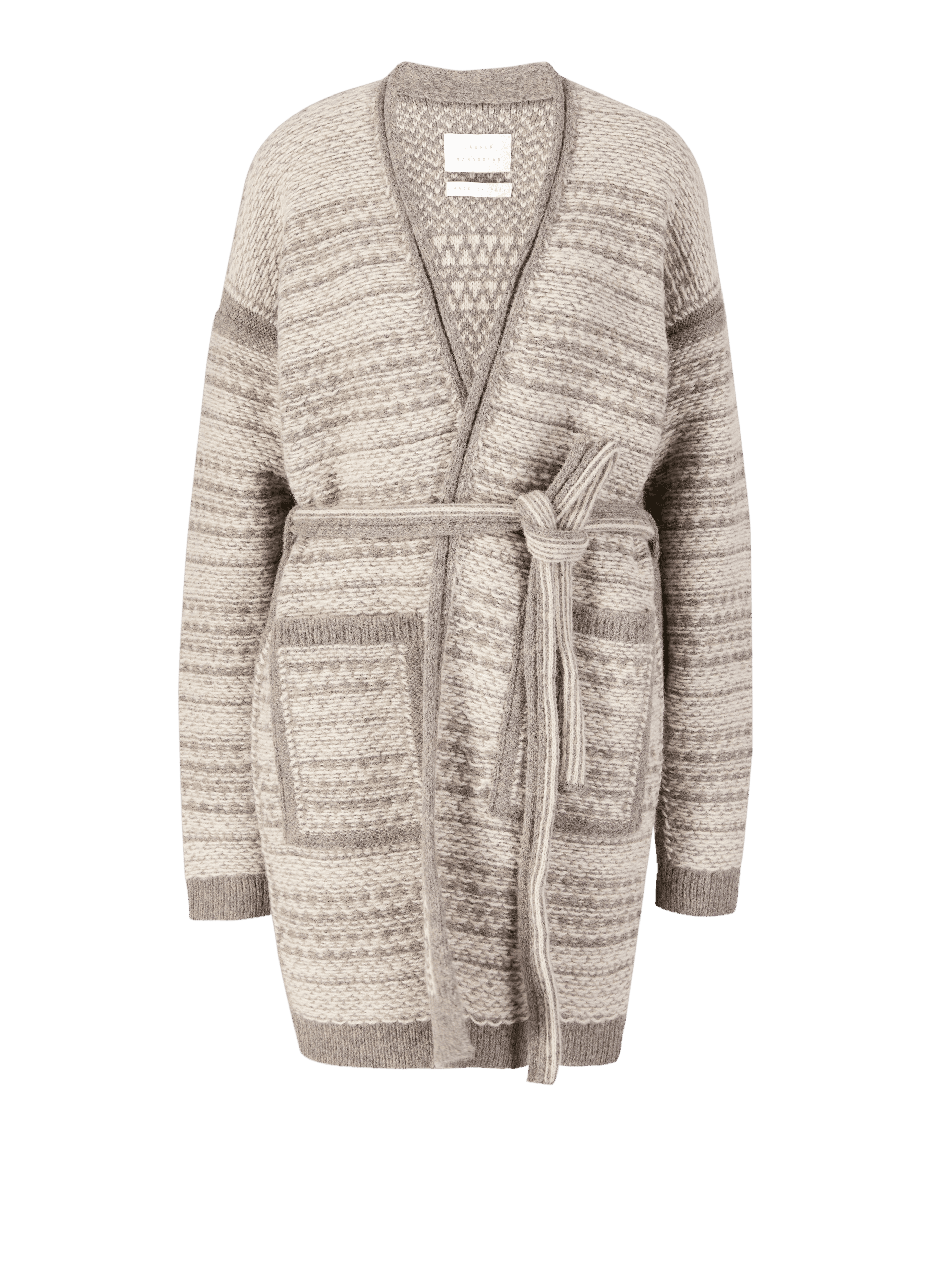 Jacquard coat beige