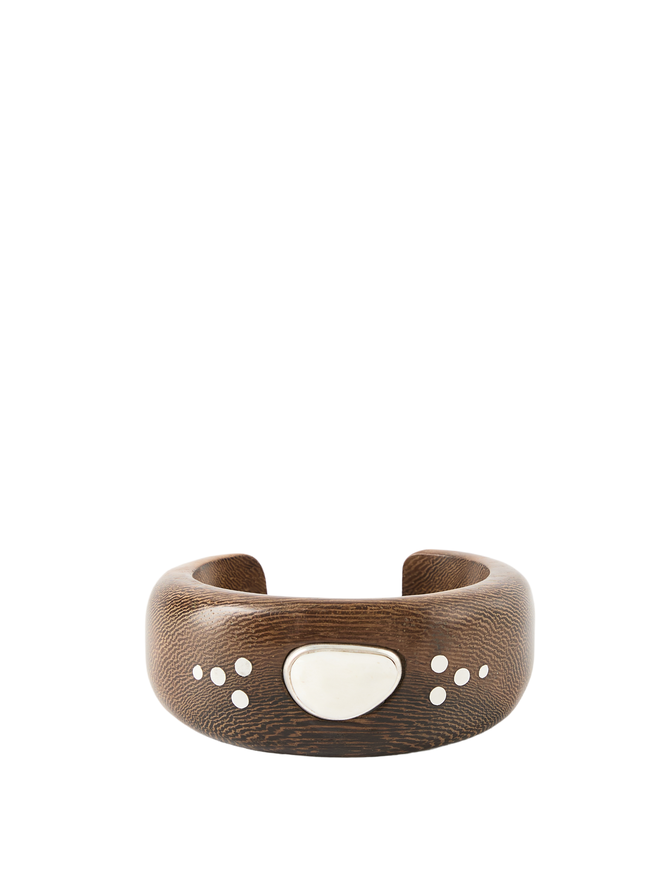 Armreifen 'Layla' mit Logo Braun/Silber