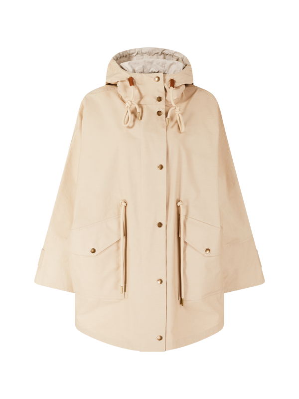 Parka 'Brunnera' mit Logo Aufnäher Beige