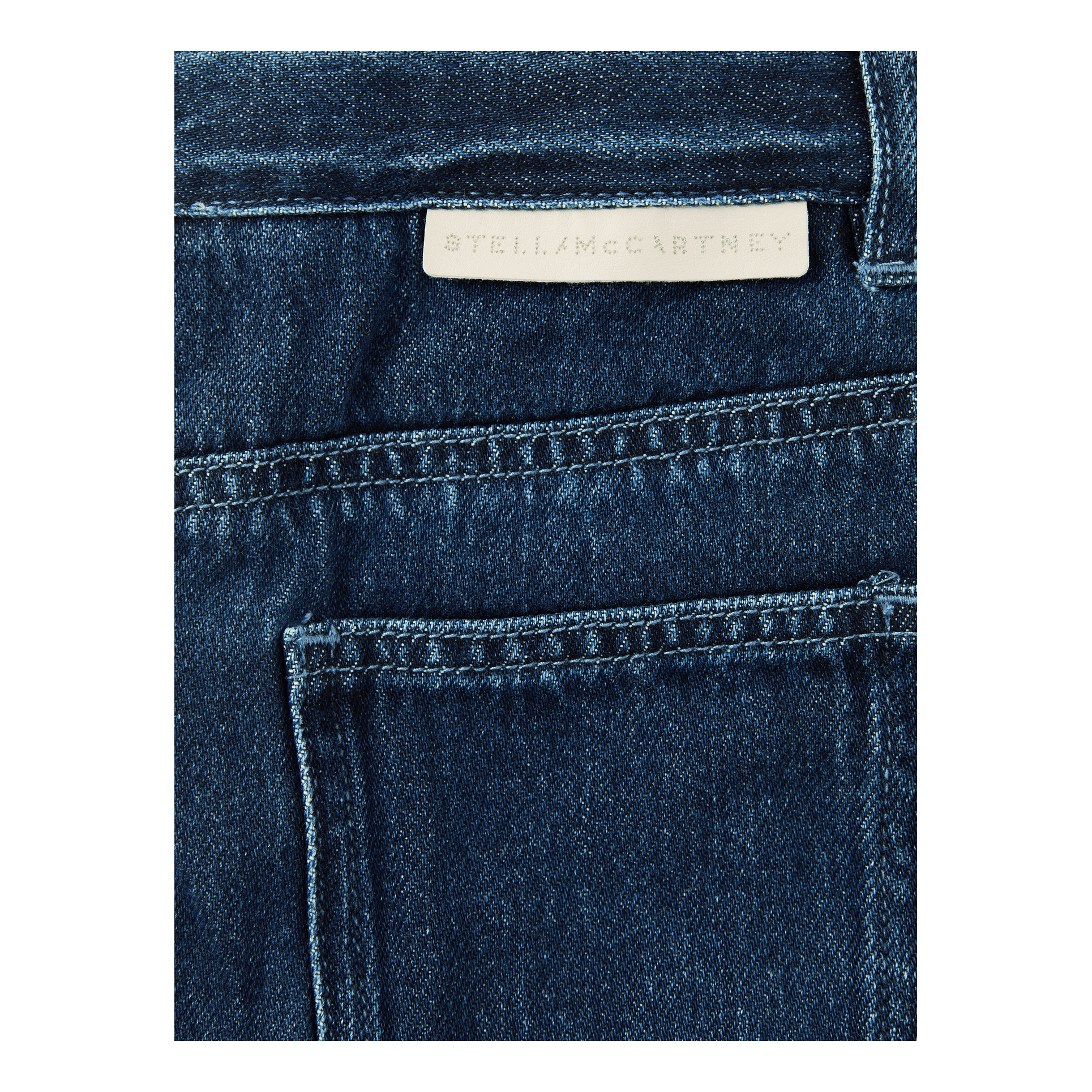 Stella McCartney Kids Jeansrock mit Stern-Stickereien Dunkelblau, Frontansicht – UNGER.DE