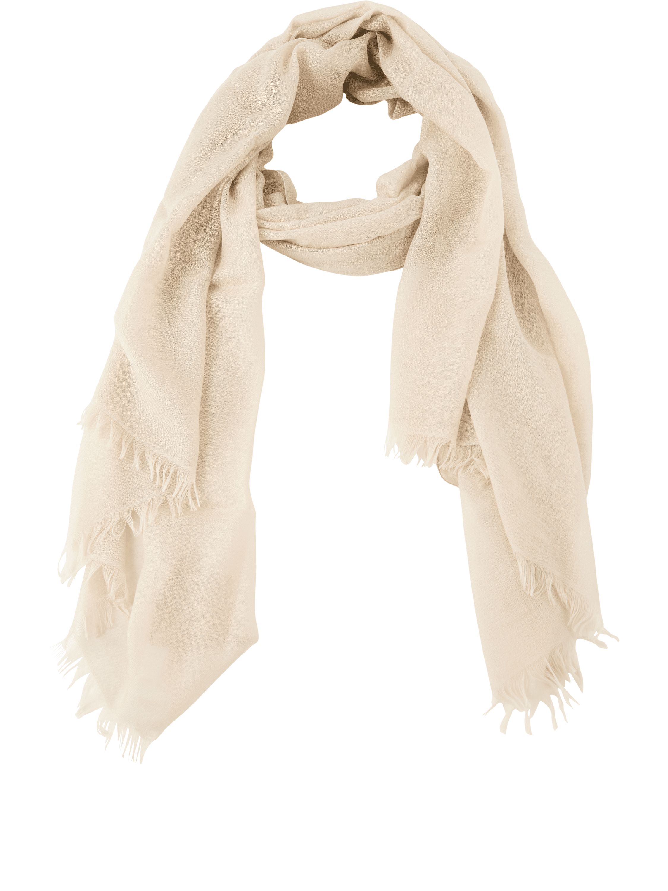Brunello Cucinelli Cashmere and silk scarf, beige, Front view – UNGER.DE