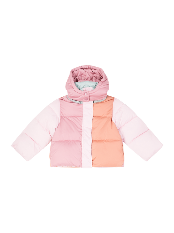 Wattierte Steppjacke Rosa/Orange