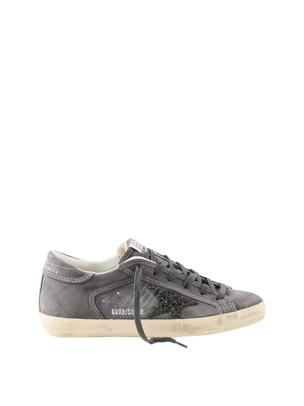 Sneaker 'Super-Star' aus Veloursleder Dunkelgrau