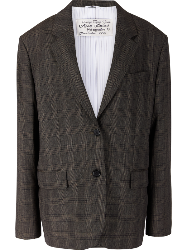 Floragatan Blazer aus Wolle Dunkelbraun